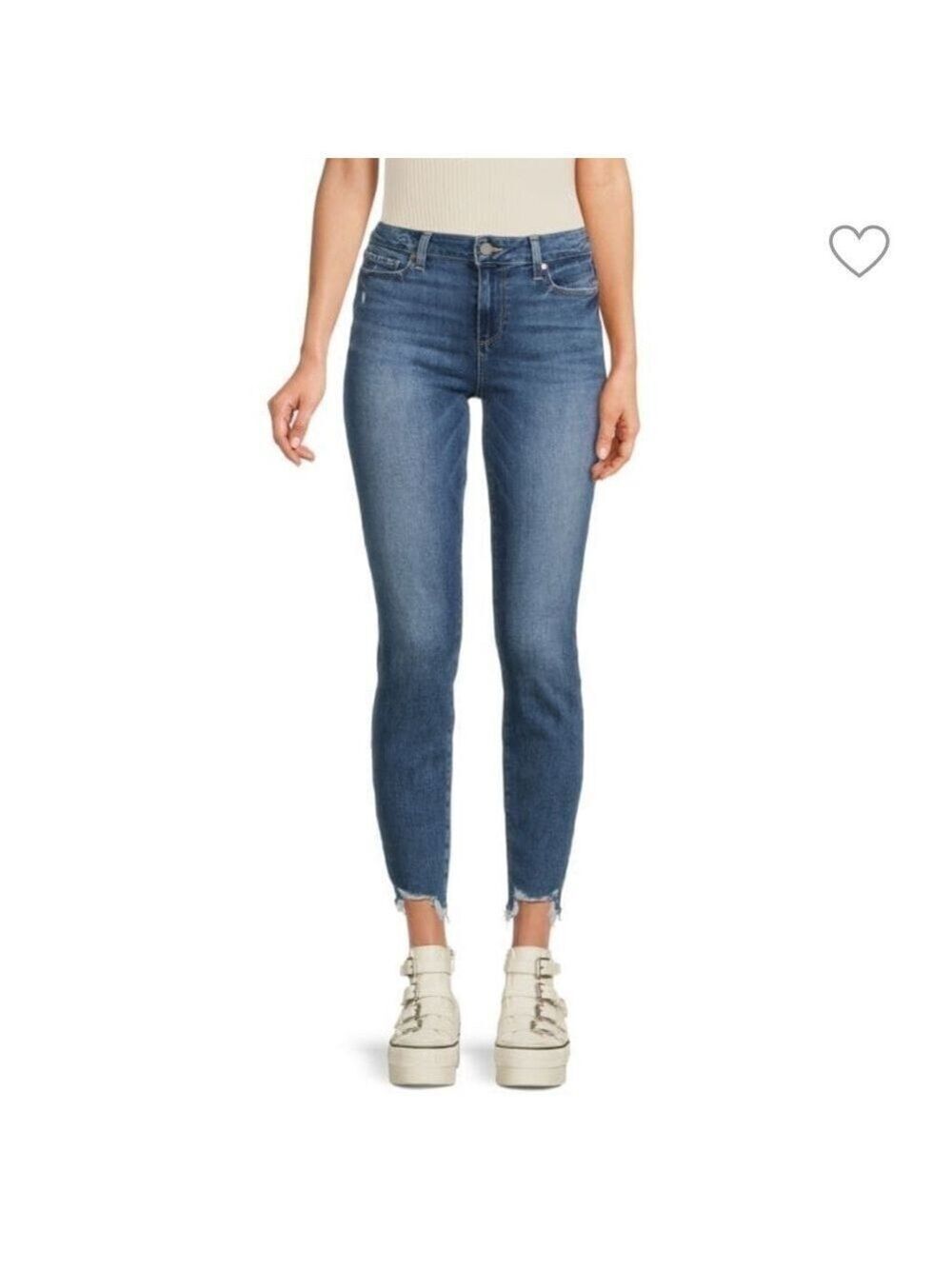 Paige Verdugo Faded Ankle Jeans Size 28